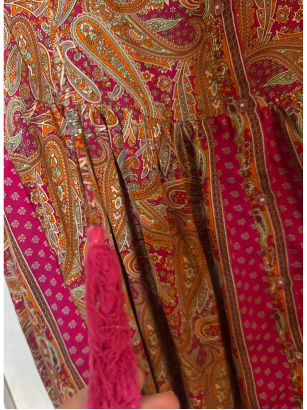 Kathmandu Imports Paisley Tunic, Pink and Orange - Picture 5 of 5